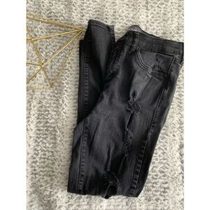 Black Destroyed Torrid Sky High Skinny Premium Denim Size 10